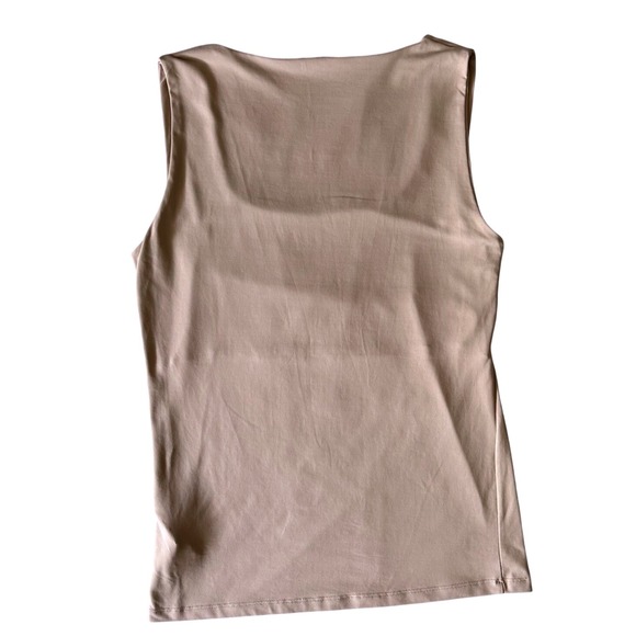 ZARA Taupe Cowl Neck Sleeveless Tank Top W/B Collection Size Large - Picture 4 of 5